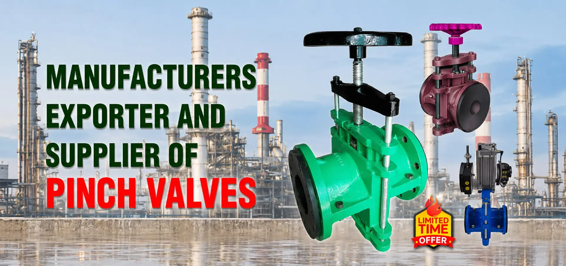 Manufacturers, exporter and supplier of pinch valves