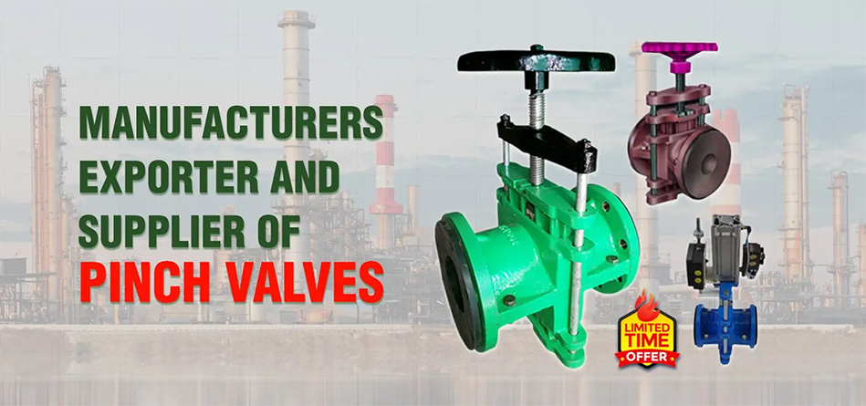 Manufacturers, exporter and supplier of pinch valves